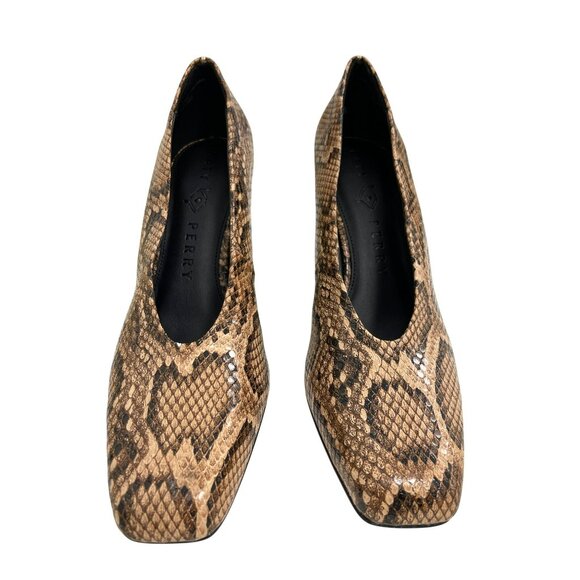 Katy Perry Hollow Wedge Snake Skin Shoes Size 10 M NEW - Picture 2 of 9